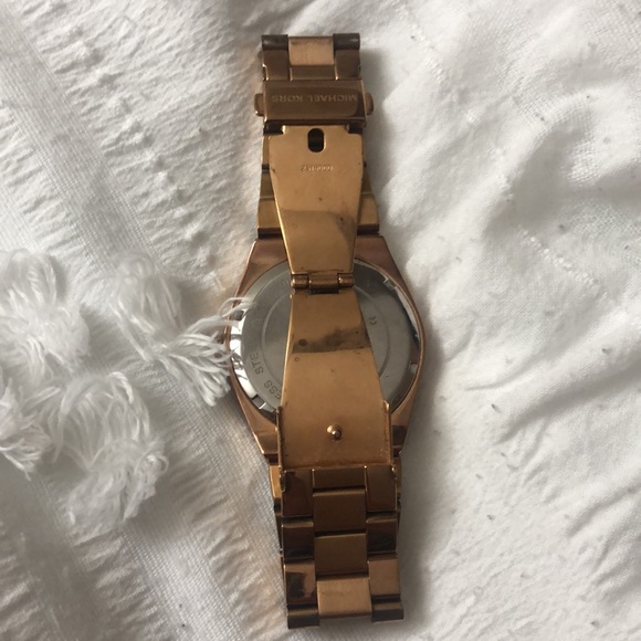 ROSE GOLD BLACK MICHAEL KORS WATCH USED AUTHENTIC YOUR OBO - Picture 4 of 14